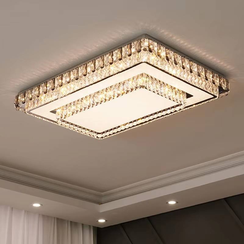 Crystal Ceiling Light - Round Classic Gold